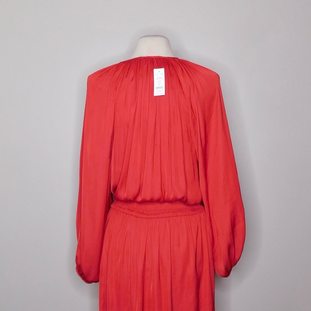 WHBM Drop Waist Blouson Dress Red~ Large - Picture 10 of 12